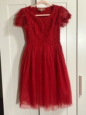 JessaKae Red Clara Tulle dress